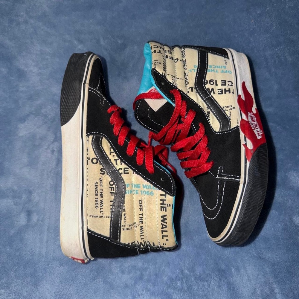 Vans "Old Skool" Otw Sk8 Hi Flame Shoes men size 5.5 - Picture 2 of 7